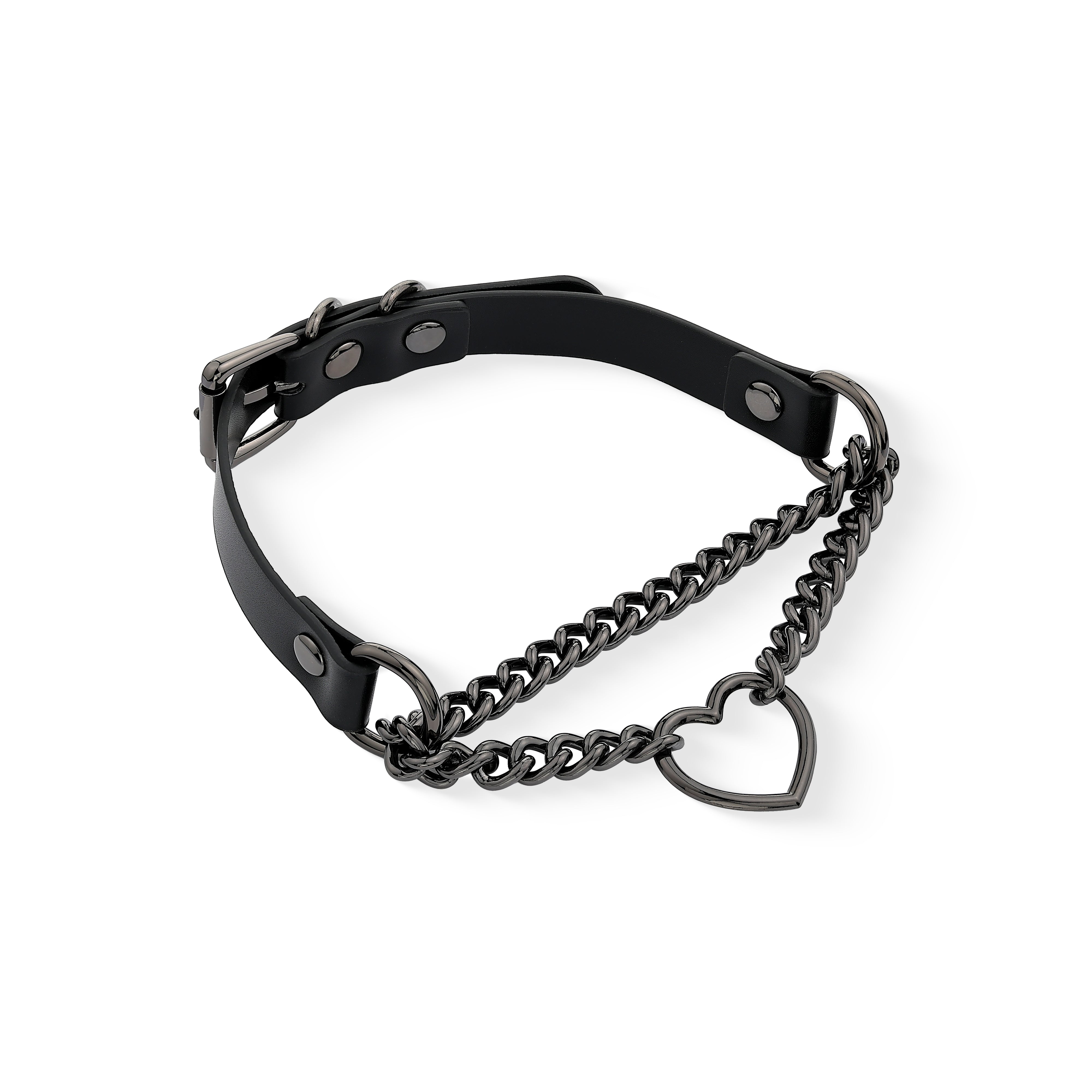 BOCAR Collana Nera Voluminosa Choker Multistrato - Lega E Corda Cerata, Lunghezza 46 Cm, Regalo Ideale Per Donna