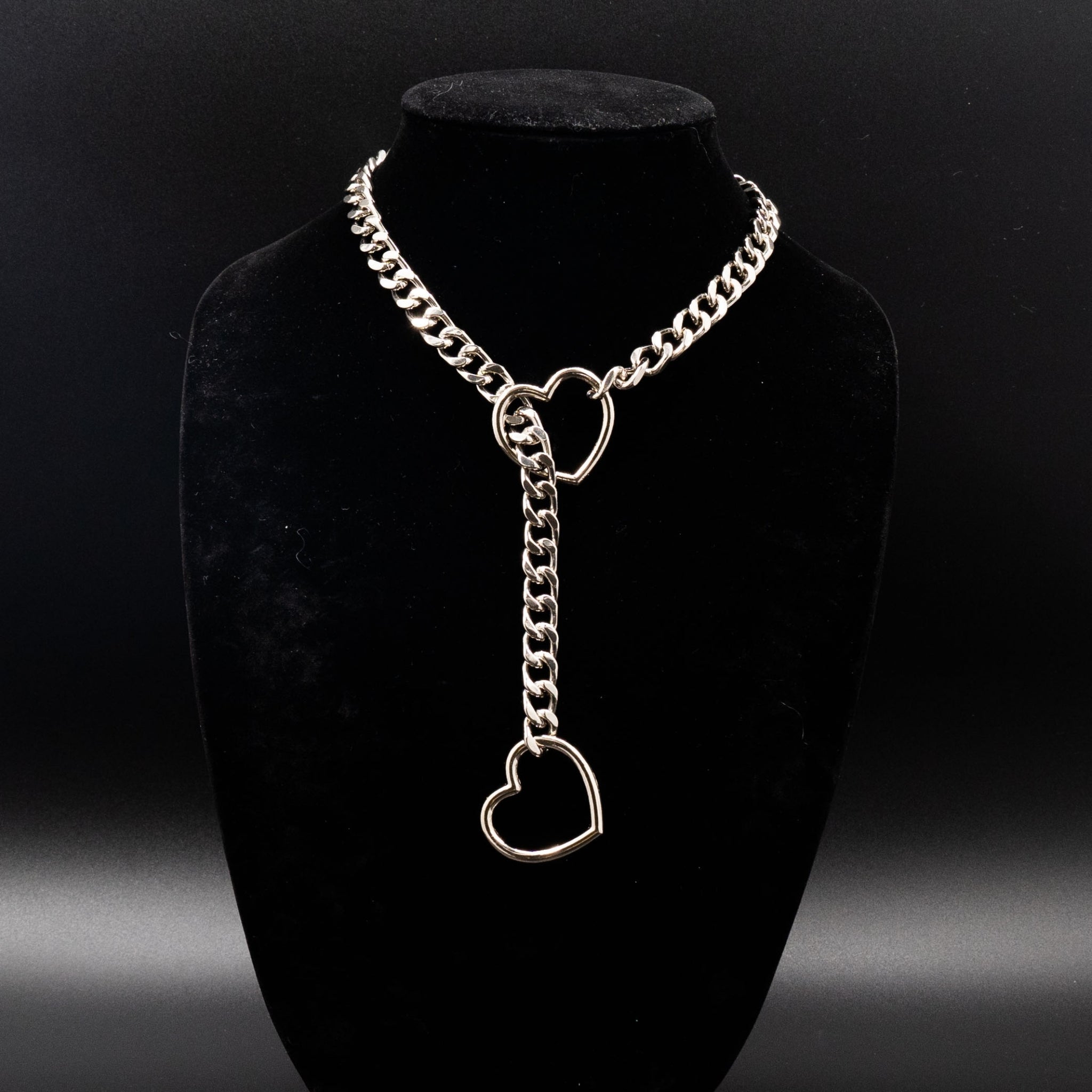 Choke Chain Heart Chain Choker Heart Ring Slip Chain Fully